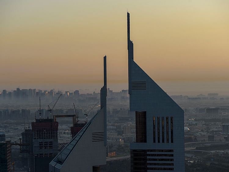 Stock Dubai skyline city