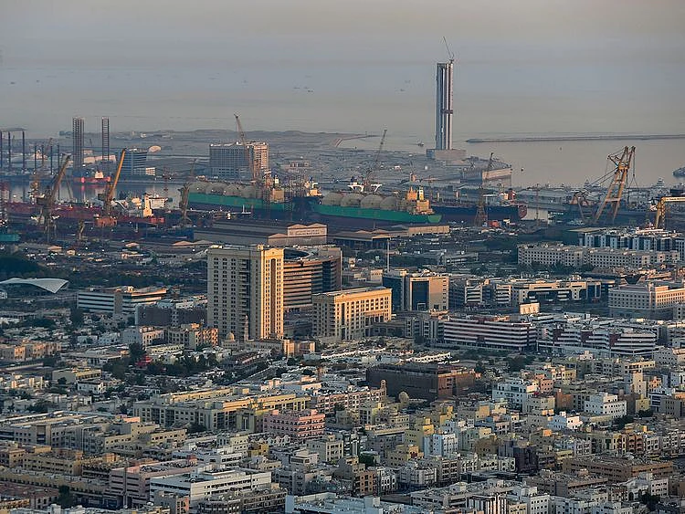 Stock Dubai skyline city