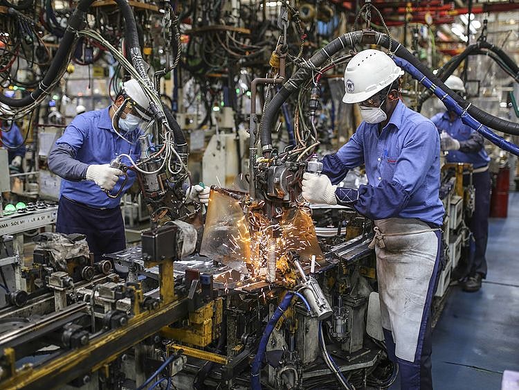 Stock India economy car factory