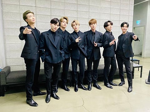 BTS members RM, Suga, V, Jimin, Jin, Jungkook and J-Hope.