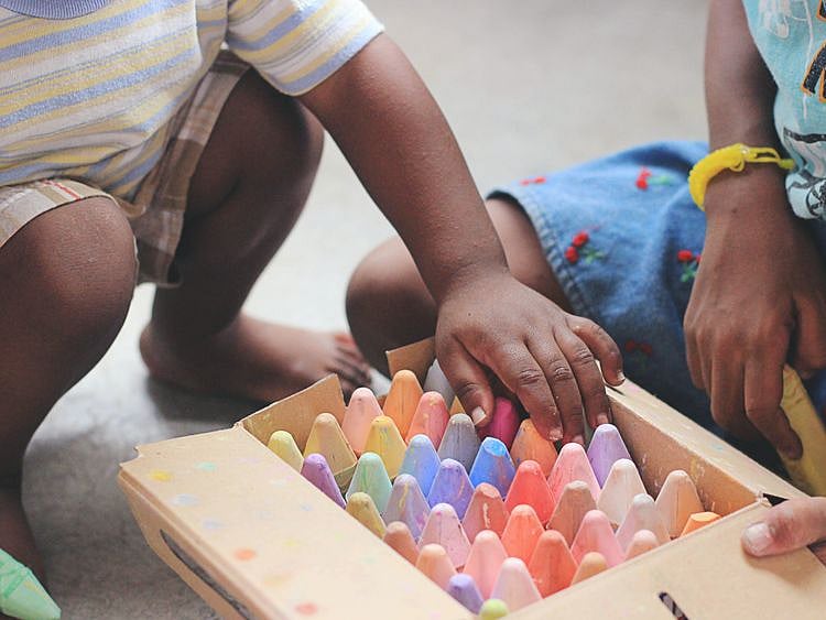 Children chalk