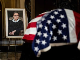 Ginsburg makes history at Capitol amid replacement turmoil