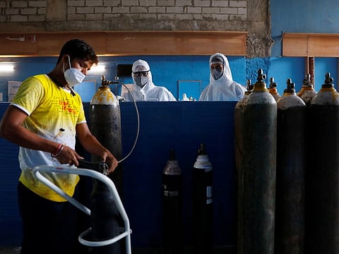 The Indian government says there is more than enough oxygen being produced at a national level, but acknowledged problems in the supply chain.