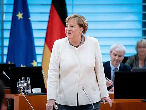 German Chancellor Angela Merkel attends the weekly cabinet meeting in Berlin, Germany, September 23, 2020. 