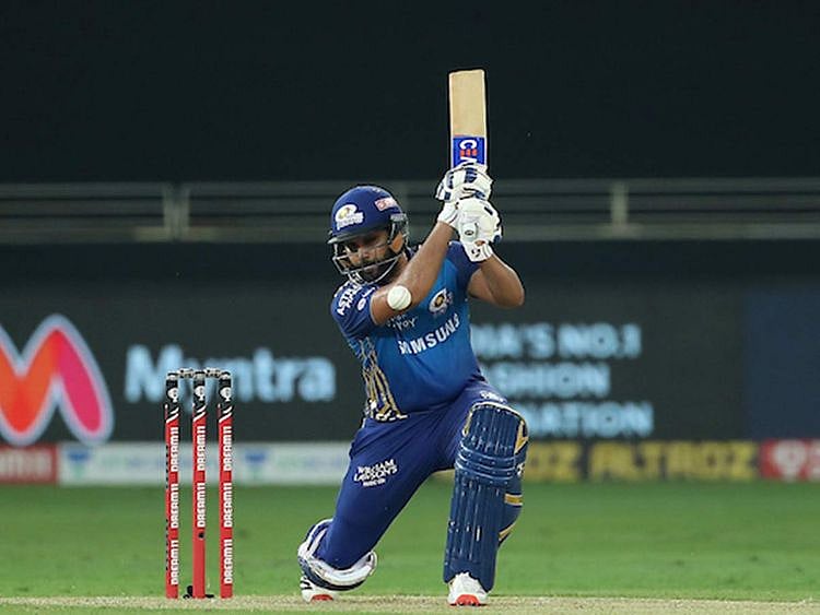 Rohit Sharma captain of Mumbai Indians during match 10 of season 13 of the Dream 11 Indian Premier League (IPL) between The Royal Challengers Bangalore and The Mumbai Indians held at the Dubai International Cricket Stadium