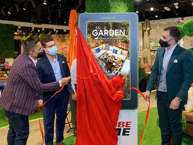 From L to R: Sayed Habib, GM Business Development, Danube Home, Shubhojit Mahalanobis, GM, Danube Home, Adel Sajan, Director Danube Home