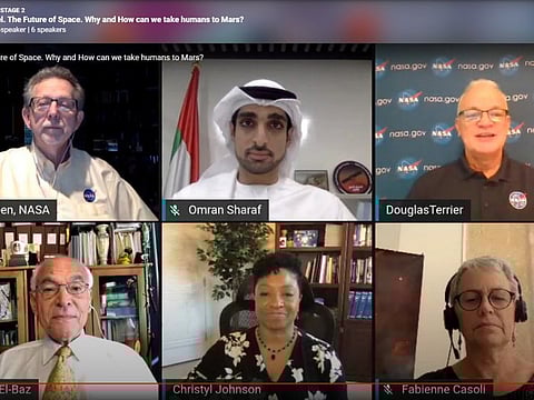 Speakers attend a virtual session at  the MENA Innovation Technology Transfer Summit.