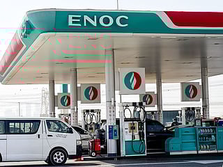 An Enoc petrol station in Dubai. Emirates National Oil Company will play a central role in implementing these improvements.