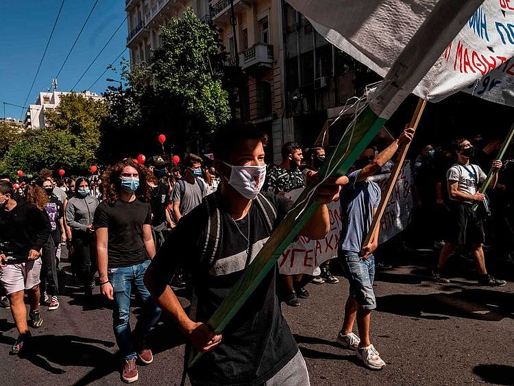 Athens school protests