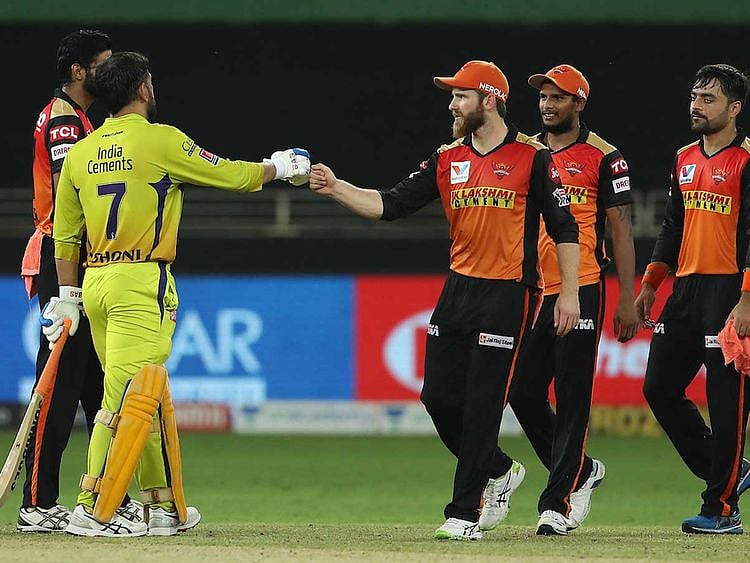 20201002 hennai Super Kings and the Sunrisers Hyderabad