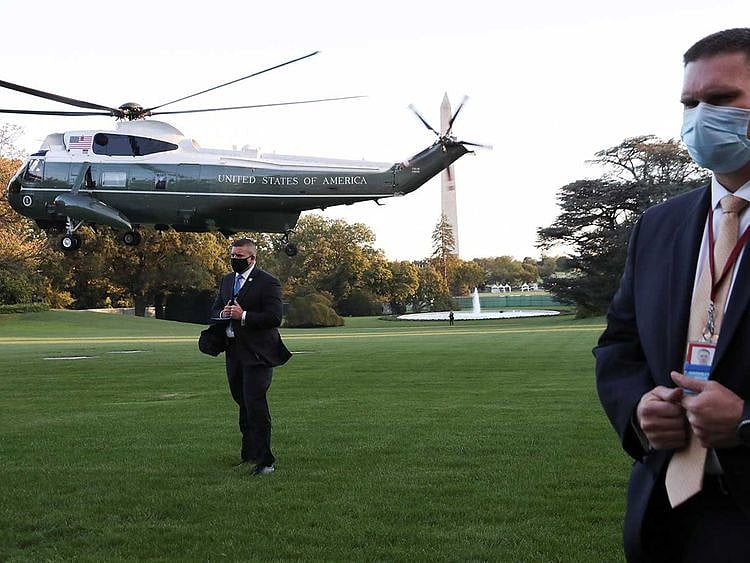 Trump taken to hospital