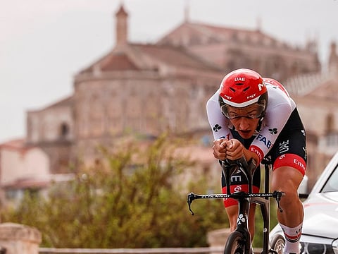 UAE Team Emirates rider Mikkel Berg