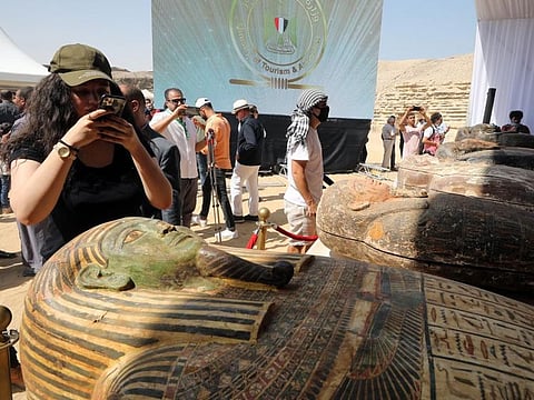 A total of 59 sarcophagi have been discovered at the Saqqara site in Giza so far by Egyption archaeologists.