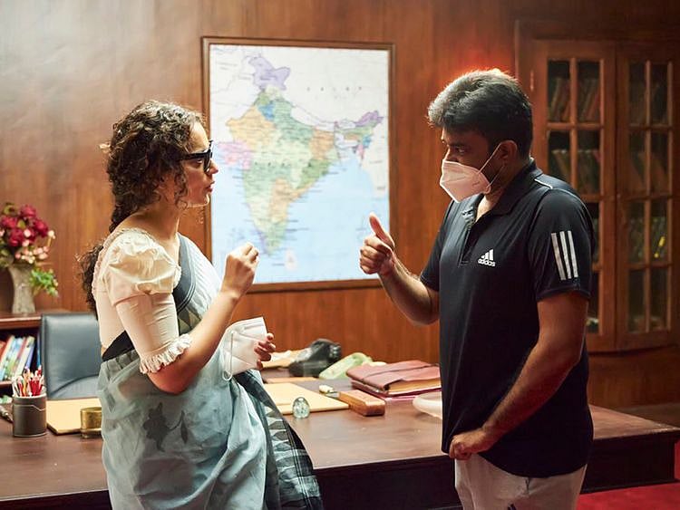 Kangana Ranaut on Thalaivi set