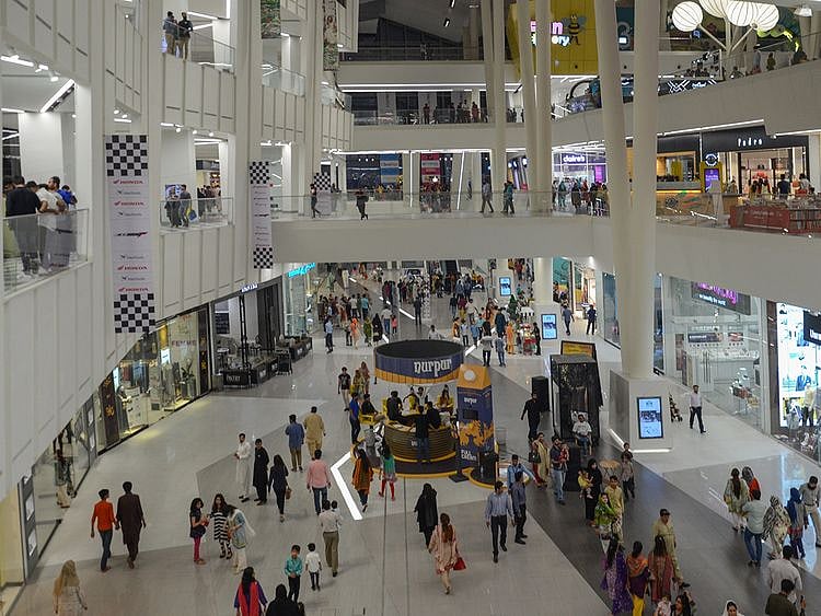 Stock Pakistan economy people shopping