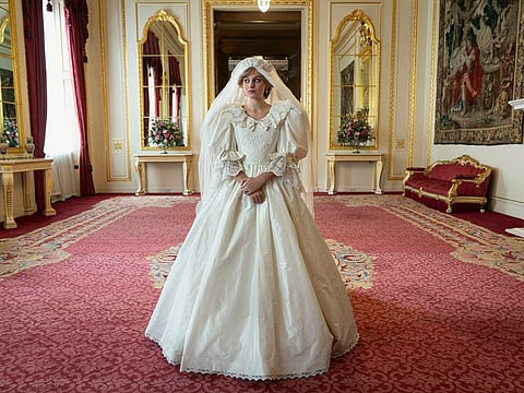 Emma Corrin as Princess Diana in 'The Crown'.
