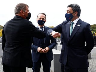 In pictures: UAE, Israeli foreign ministers visit Berlin Holocaust Memorial before historic meeting