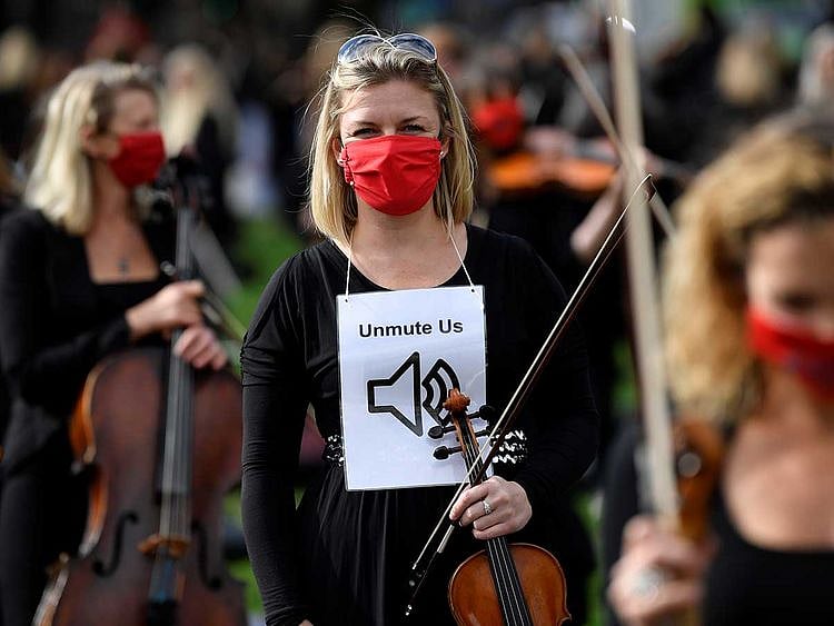 UK parliament musicians protest london