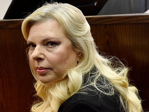 Sara Netanyahu, the wife of Israeli Prime Minister Benjamin Netanyahu, appears in the Magistrate Court, for a hearing on a plea deal over the misuse of state funds for meals at the premier's residence, in Jerusalem