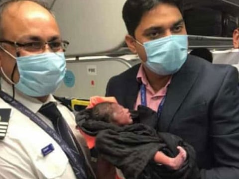 The newborn with the crew