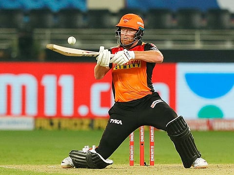 Jonny Bairstow in action for Sunrisers Hyderabad during the IPL in the UAE.