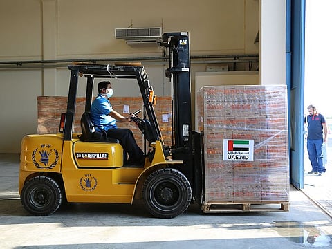 The WFP warehouse in Dubai