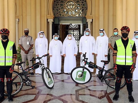 The  patrols are equipped with all preventive and safety equipment, and qualified inspectors have been assigned to drive these bicycles.