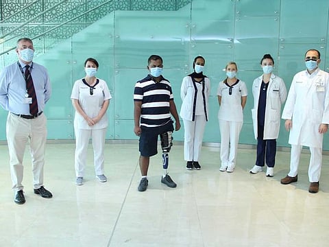 Hashan Ali with the medical team at the CCAD.