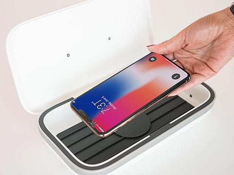 Dubai entrepreneur launches a phone sanitiser device