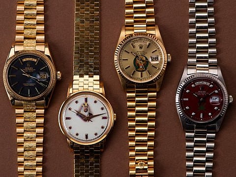 All four watches have a link with Gulf monarchies or armed forces