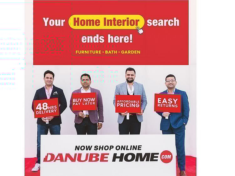 Sachin Khosla, Logistics Head, Danube Home, Sayed Habib, Business Head, E-Commerce of Danube Home, Adel-Sajan, Director of Danube Group and Shubhojit Mahalanobis, GM of Danube Home at the launch 