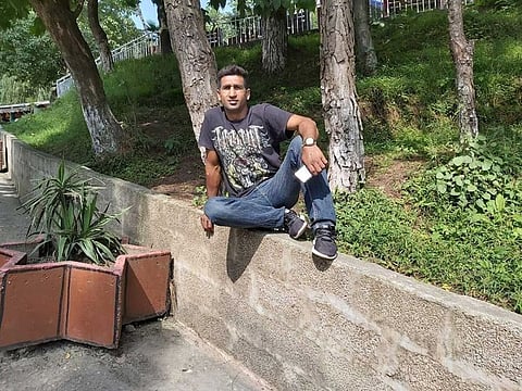 Ashfaq Jutt, 34, a kick-boxer and TikTok app user, poses for a photograph in Lahore, Pakistan in this undated handout photograph obtained by Reuters on October 15, 2020.  Jutt challenged a ban on the app in Pakistan saying it was affecting his business. 