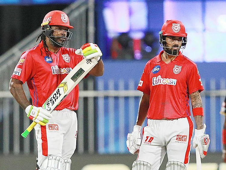 Chris Gayle (left) and KL Rahul