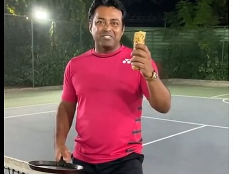 Leander Paes takes part in Nick Kyrgios' Old El Paso #MessFree Challenge