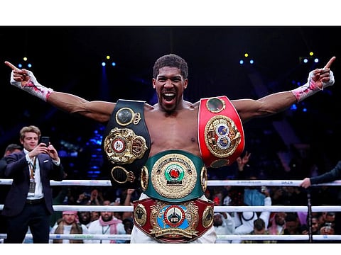Anthony Joshua with next face Kubrat Pulev in London