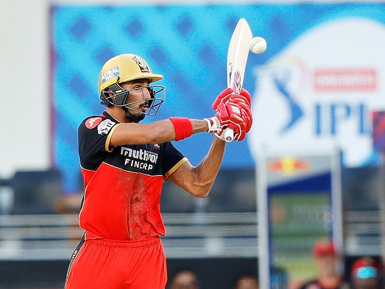 Devdutt Padikkal of Royal Challengers Bangalore plays a shot.  