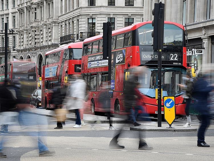 Stock London Britain UK economy people