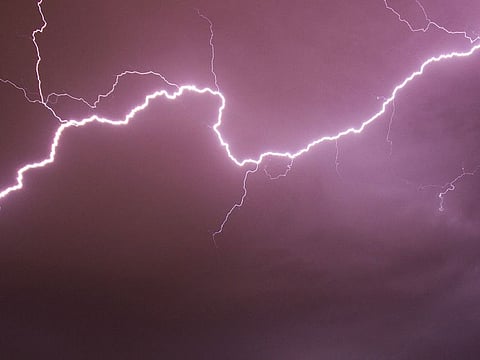 In August, a lightning strike reportedly triggered a fire that burnt down several palm trees in Saudi Arabia’s western city of Taif. Illustrative image.