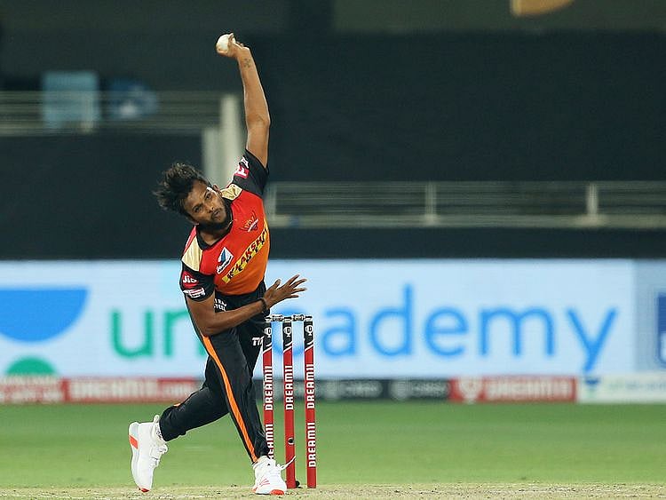 T Natarajan of Sunrisers Hyderabad