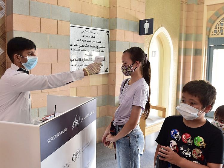 Visitors at the Sharjah Museum of Islamic Civilisation. In addition to its virtual tours, SMA brings its audiences a series of monthly online lectures and workshops.