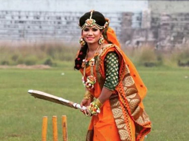 Bangladesh international cricketer Sanjida Islam went into bat for a special match in Bangladesh.