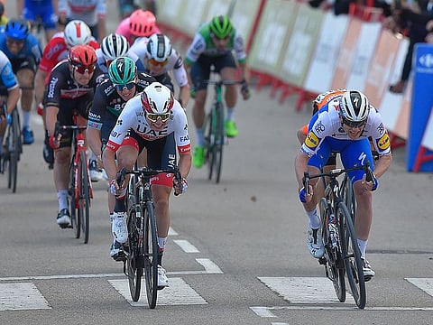 Team Deceuninck's Sam Bennett edges UAE Team Emitates' Jasper Philipsen in the 4th stage of the 2020 Vuelta a Espana 