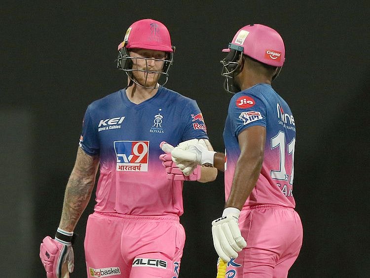 Ben Stokes (left) and Sanju Samson 