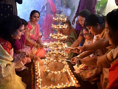 Photos: Dussehra celebrated in India on a subdued note