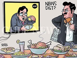 Cartoon from Satish: Court slams TV channels in India