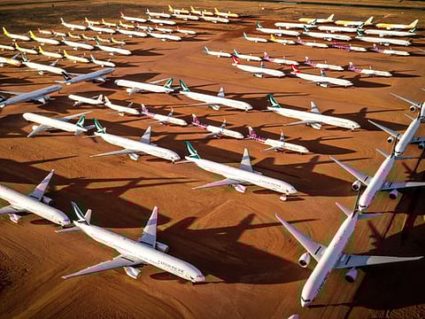 Photos: Airplane parking lot in Australia in the middle of nowhere has never been busier