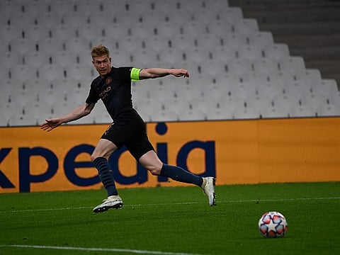 Manchester City's Belgian midfielder Kevin De Bruyne.