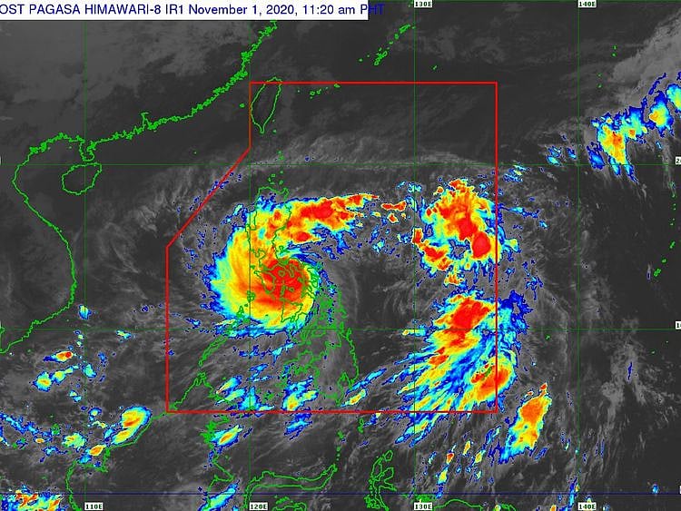Radar image tracking supertyphoon Goni as of 10am Philippine time (6am UAE)