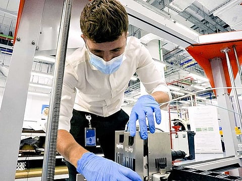 Dr David Thorne, Additive Manufacturing Research Engineer within the Aerospace Research and Innovation Center (ARIC) at Khalifa University, helped design a mask that meets the stringent requirements of N95 masks. 