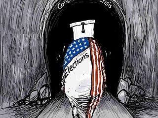 Cartoon: America headed to constitutional crisis as Elections 2020 conclude